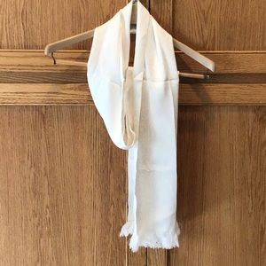 Ivory paisley Silk Scarf